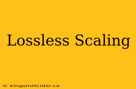 Lossless Scaling