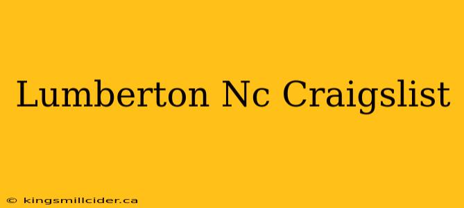 Lumberton Nc Craigslist