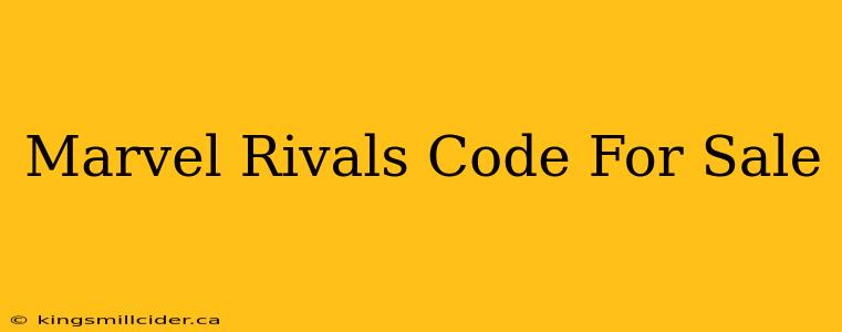 Marvel Rivals Code For Sale