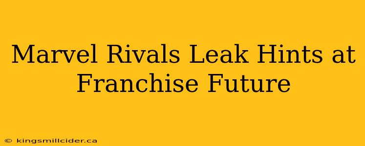 Marvel Rivals Leak Hints at Franchise Future