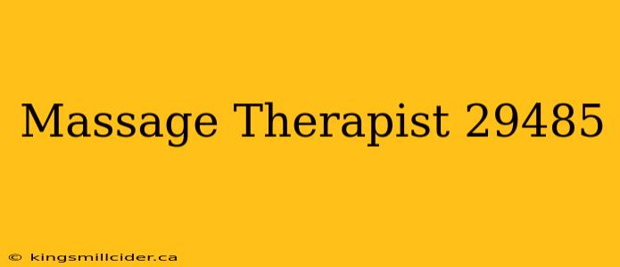 Massage Therapist 29485