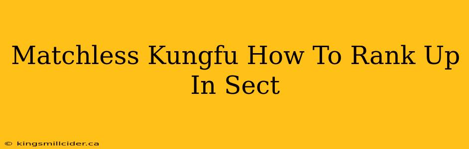 Matchless Kungfu How To Rank Up In Sect