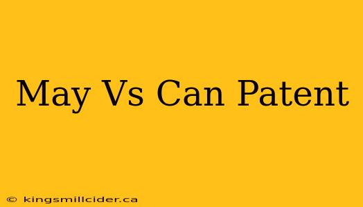 May Vs Can Patent