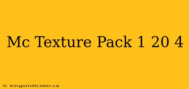 Mc Texture Pack 1 20 4