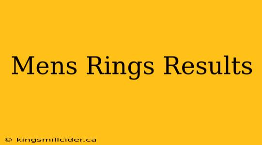 Mens Rings Results