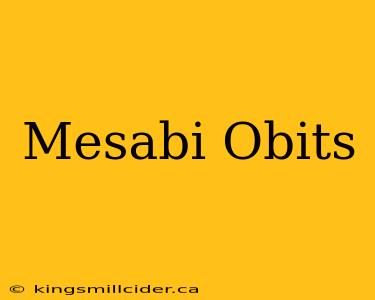 Mesabi Obits