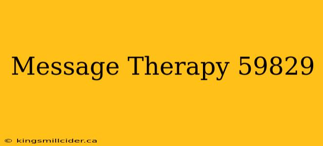 Message Therapy 59829