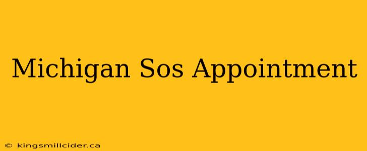 Michigan Sos Appointment