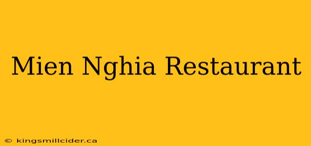 Mien Nghia Restaurant