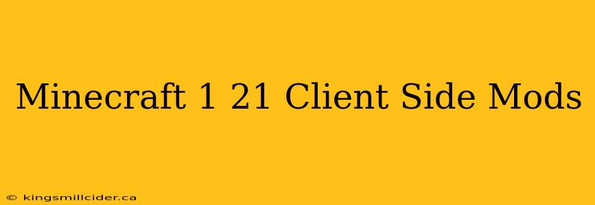 Minecraft 1 21 Client Side Mods