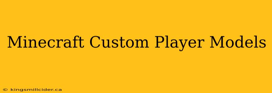 Minecraft Custom Player Models