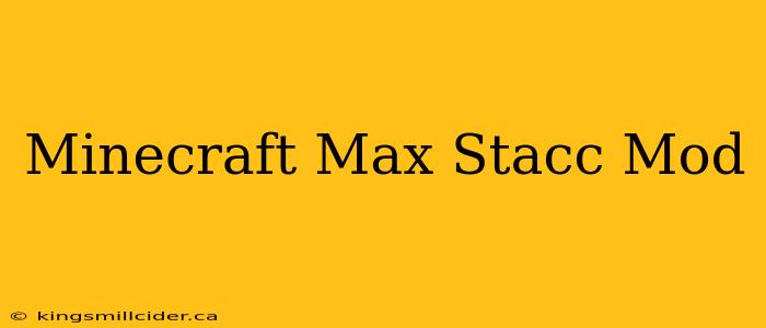 Minecraft Max Stacc Mod