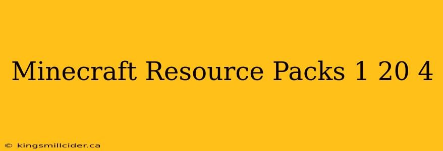 Minecraft Resource Packs 1 20 4