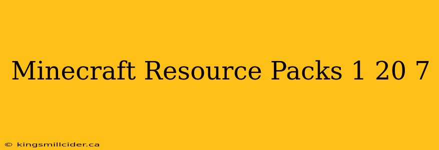 Minecraft Resource Packs 1 20 7