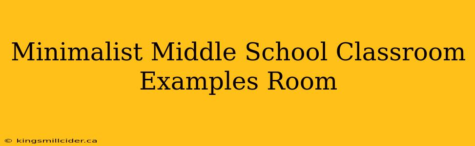 Minimalist Middle School Classroom Examples Room