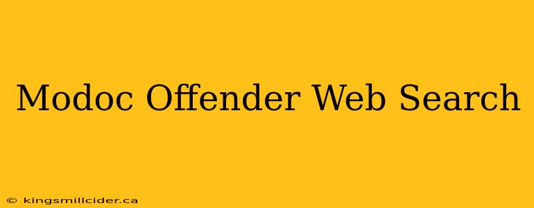 Modoc Offender Web Search