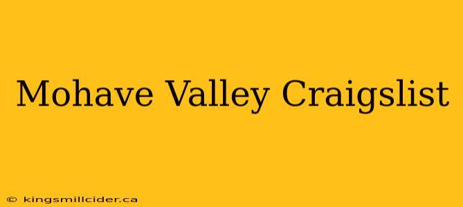 Mohave Valley Craigslist