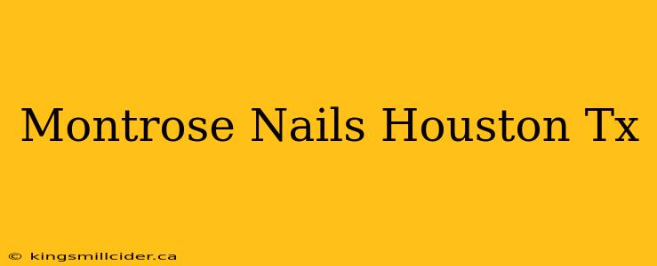 Montrose Nails Houston Tx