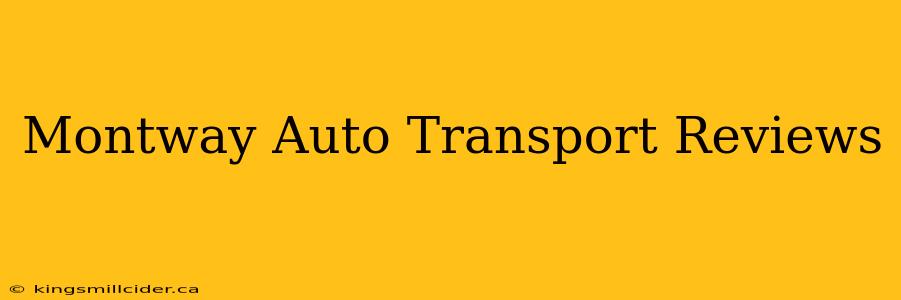 Montway Auto Transport Reviews