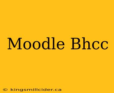 Moodle Bhcc