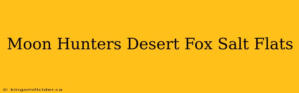 Moon Hunters Desert Fox Salt Flats