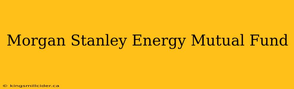 Morgan Stanley Energy Mutual Fund