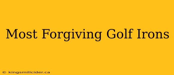 Most Forgiving Golf Irons