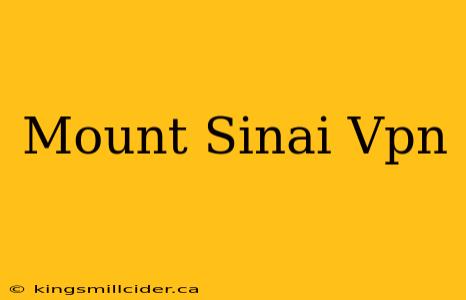 Mount Sinai Vpn