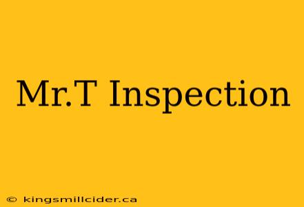 Mr.T Inspection