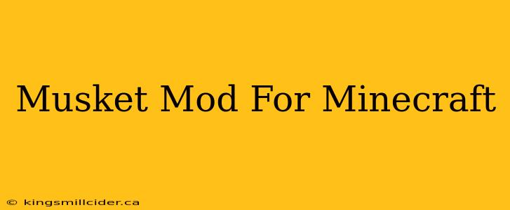 Musket Mod For Minecraft