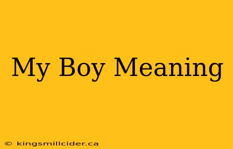 My Boy Meaning