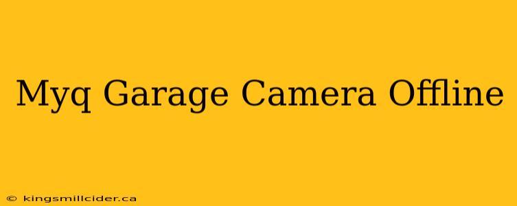 Myq Garage Camera Offline