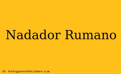 Nadador Rumano