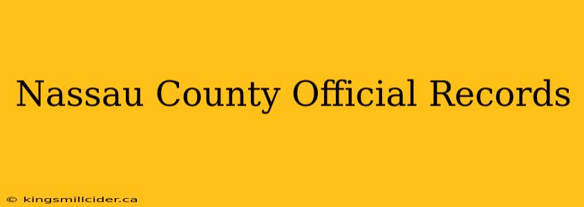 Nassau County Official Records