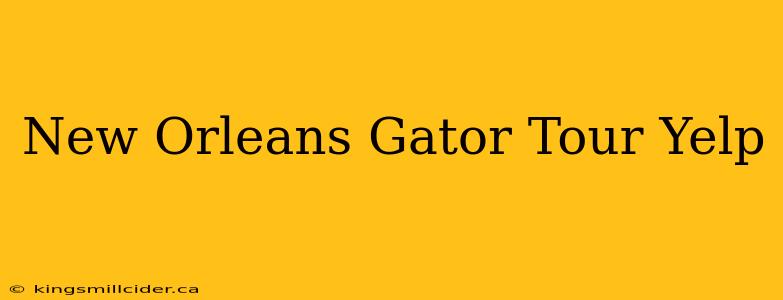 New Orleans Gator Tour Yelp