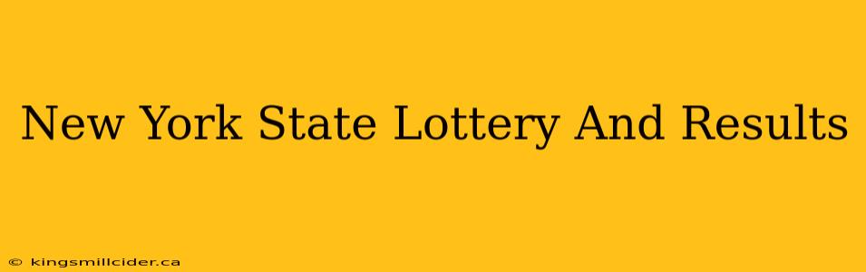 New York State Lottery And Results