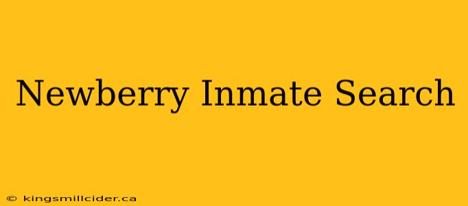 Newberry Inmate Search