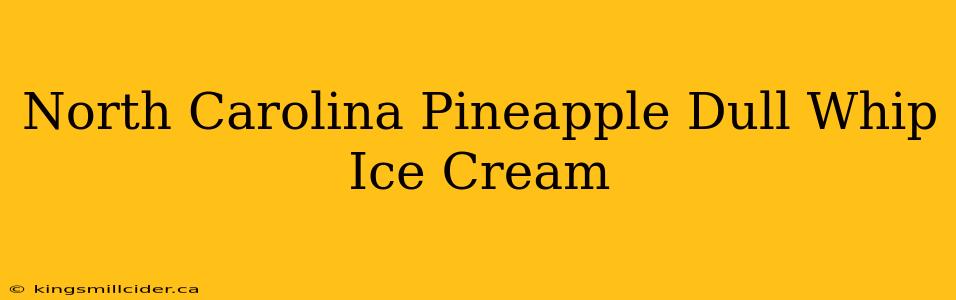 North Carolina Pineapple Dull Whip Ice Cream