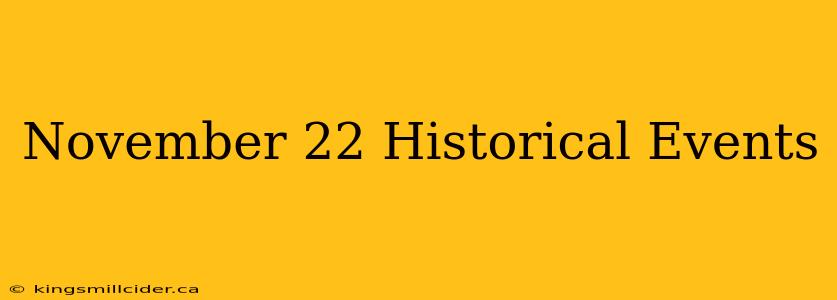 November 22 Historical Events