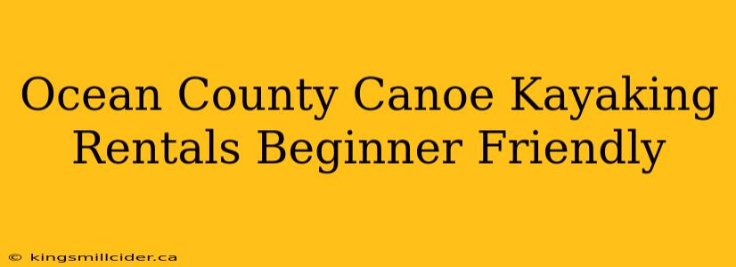 Ocean County Canoe Kayaking Rentals Beginner Friendly