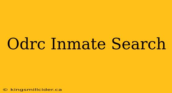 Odrc Inmate Search