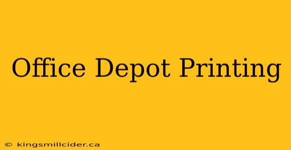 Office Depot Printing