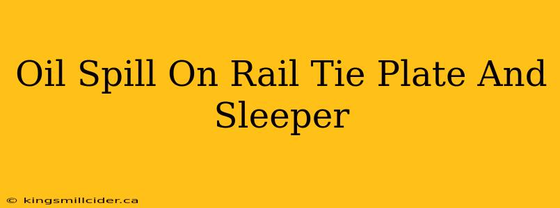 Oil Spill On Rail Tie Plate And Sleeper