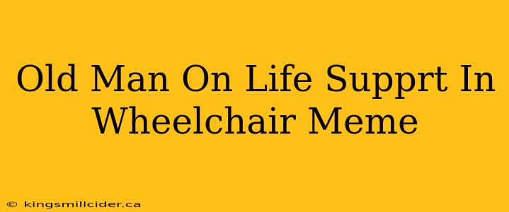 Old Man On Life Supprt In Wheelchair Meme