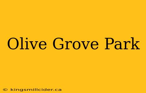 Olive Grove Park