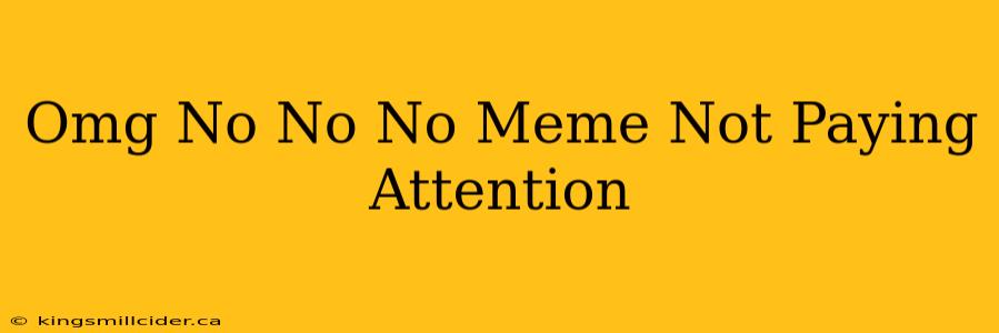 Omg No No No Meme Not Paying Attention