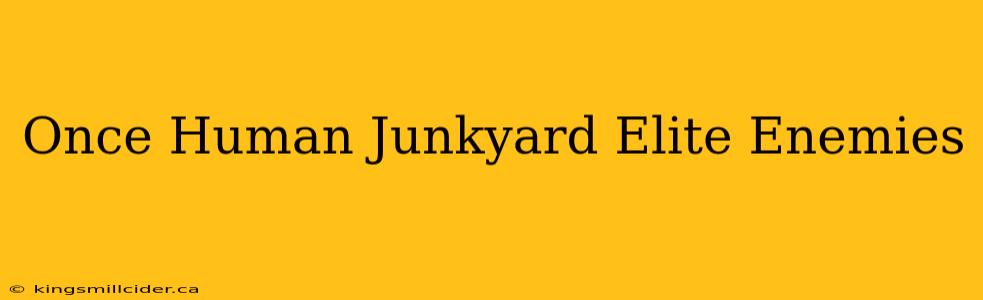 Once Human Junkyard Elite Enemies