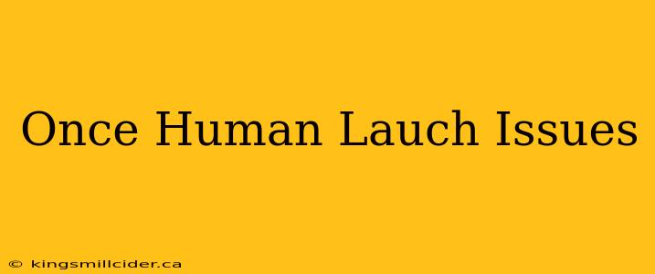 Once Human Lauch Issues