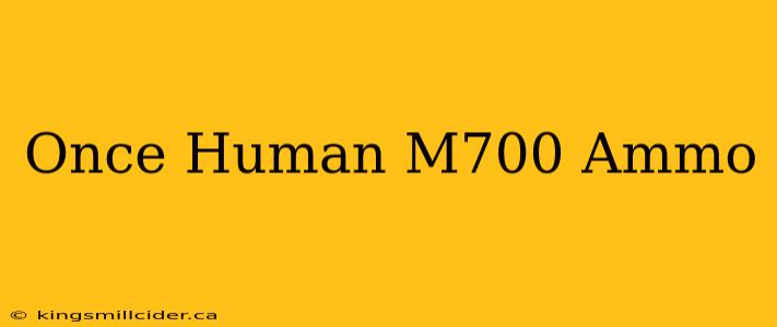 Once Human M700 Ammo