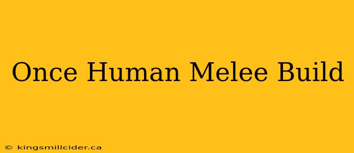 Once Human Melee Build